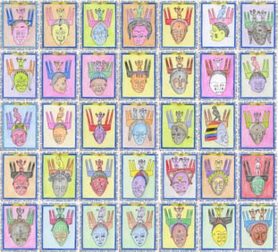 Frédéric Bruly Bouabré (Ivorian 1923-2014), Visite au musée du visage des civilisations