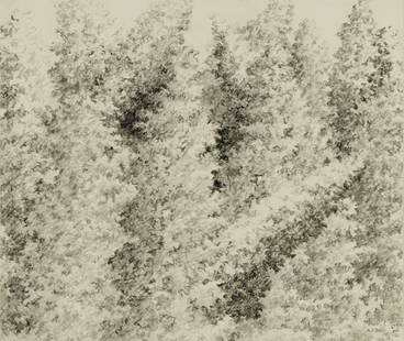 Alan Bray (Am. b. 1946), Forest Scene, Pencil on paper, framed under glass: Alan Bray (Am. b. 1946) Forest Scene Pencil on paper, framed under glass Signed l.r. 16 3/8" x 19 3/8" actual, 21 11/16" x 24 1/4" framed Provenance: Private