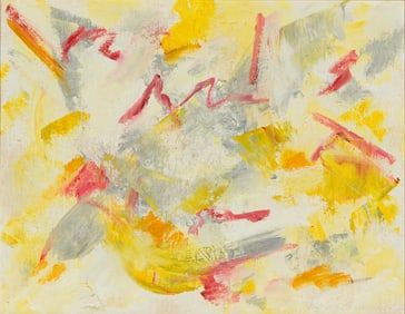 Morris Shulman (Am. 1912-1978), Monhegan Abstract, 1952, Oil on canvasboard, framed