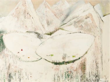 William Thon (Am. 1906-2000), "Alpine Winter", Oil on panel, framed