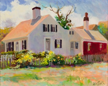 Carol Whorf Westcott (Am. 1926-2008), Three Quarter Cape, Oil on canvas, framed