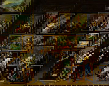 Joseph Bles (Dutch 1825-1875), Salon Exhibition, Oil on panel, framed