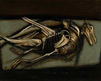 John Laurent (Am. 1921-2005), Seagull, Oil on panel, framed