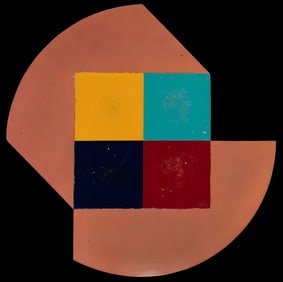 Johnnie Winona Ross (Am. b. 1949), Four Square, 1979, Acrylic and wax on canvas, unframed