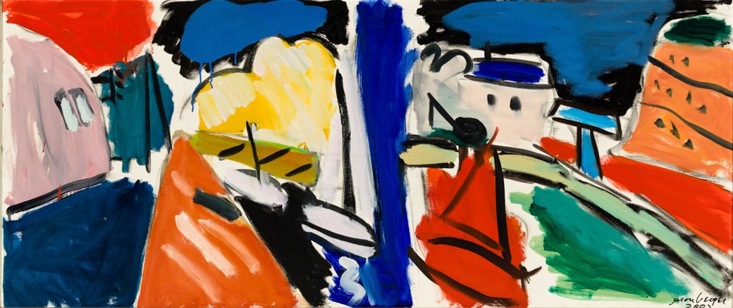 Jason Berger (Am. 1924-2010), "The Harbor" Saint-Valery-en-Caux, 2002, Oil on canvas, framed (1 of 6)