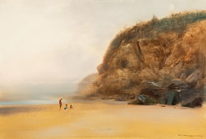 Frank Herbert Mason (Am. 1921-2009), "Sewall Pt. Me." 1959, Oil on board laid to canvas, framed