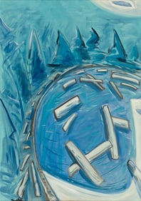 Gregory Welch (Am. 20th/21st Century), Tumbling Logs, Oil on canvas, framed