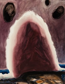 Gregory Welch (Am. 20th/21st Century), "Big Wave", Oil on canvas, unframed