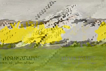 Fairfield Porter (Am. 1907-1975), "Hymn to Life" 1974, Watercolor on paper, framed under glass
