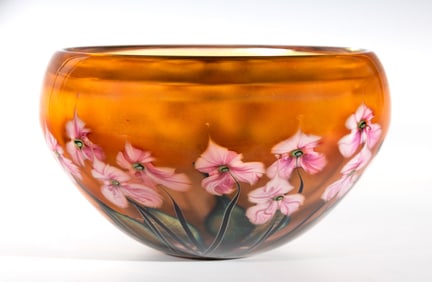 John Lotton (Am. b. 1964), Floral Bowl, Glass