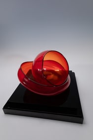 Dale Chihuly (Am. b. 1941), Bonfire Baskets, c. 2003, Blown glass with acrylic display case