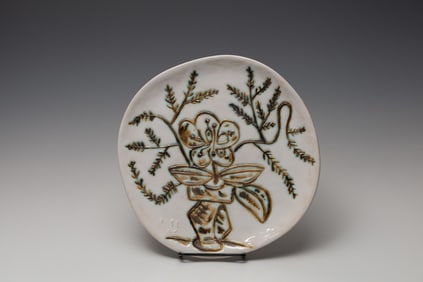 Pablo Picasso (Sp. 1881-1973), Vase Au Bouquet, Edition A.R. 302, 1956, Ceramic with black oxide,