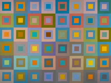 Panos Ghikas (Greek/Am. 1917-2012), Sunrise - Sunset, Acrylic on canvas, framed