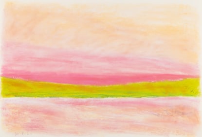 Wolf Kahn (Am. 1927-2020), Maine Sunset, Pastel on paper, framed under glass