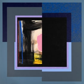 William Manning (Am. b. 1936), "Eternitime #9" 2007, Acrylic on board, unframed