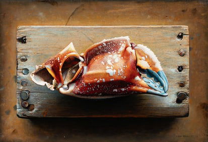 John Whalley (Am. b. 1954), Lobster Claw, 2004, Oil on panel, framed
