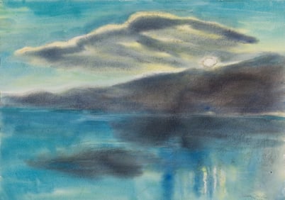 William Zorach (Am. 1887-1966), "Robinhood, Bath, Maine" 1960, Watercolor on paper, framed under
