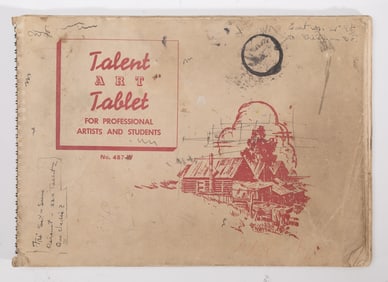 William Thon (Am. 1906-2000), Sketchbook , Mixed media on bound paper pages