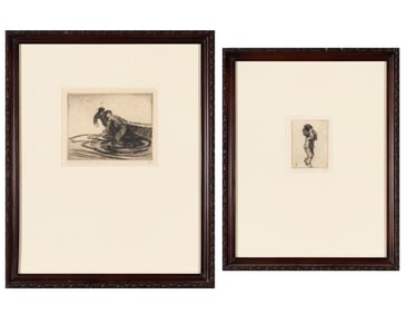 Charles Herbert Woodbury (Am. 1864-1940), Two Works