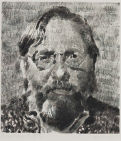 Chuck Close (Am. 1940-2021), John, 1990, Lithograph, framed under glass