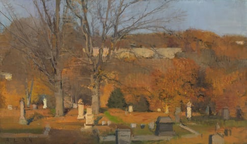 Ann Lofquist (Am. b. 1964), "Orange October II" 1993-94, Oil on panel, framed