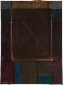 William McCartin (Am. 1905-2003), "Inishwen" 1986 , Acrylic on paper, framed under glass