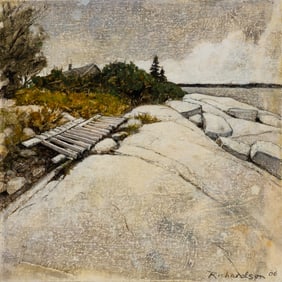 Alec Richardson (Am. 20th Century), "Ribs" 2006, Oil on canvas laid to panel, unframed