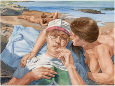 Dewitt Hardy (Am. 1940-2017), Advice, 1991, Watercolor on paper, framed under glass