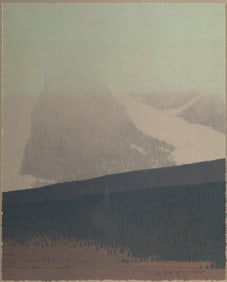 Russell Chatham (Am. 1939-2019), Misted Mountain, 2004, Lithograph, framed under glass