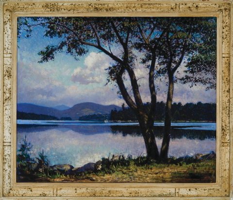 Vivian Akers, Shepard's Point, Lake Pennesseewassee, No: Vivian Akers Am. 1886–1866 Shepard's Point, Lake Pennesseewassee, Norway, Maine Signed "Vivian Milner Akers" l.r. Oil on canvas 25 x 30 in. (63.5 x 76.2 cm) Property of David Stone, South Paris, Mai