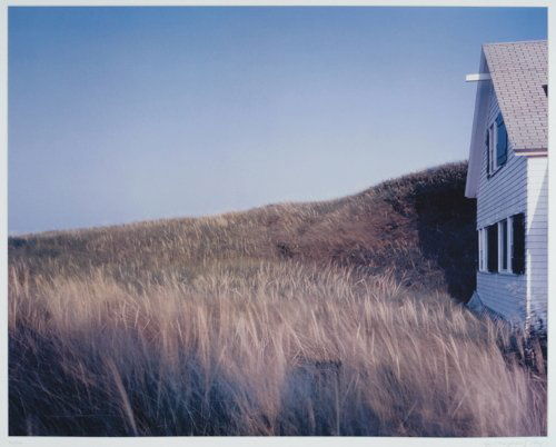 Joel Meyerowitz, House in the Dune Grass: Joel Meyerowitz Am. b. 1938 House in the Dune Grass SIgned and dated "Joel Meyerowitz 1998" b.r. and numbered 41/100 b.l. Chromogenic Print 21 1/2 x 27 in. sight (54.6 x 68.6 cm) sight
