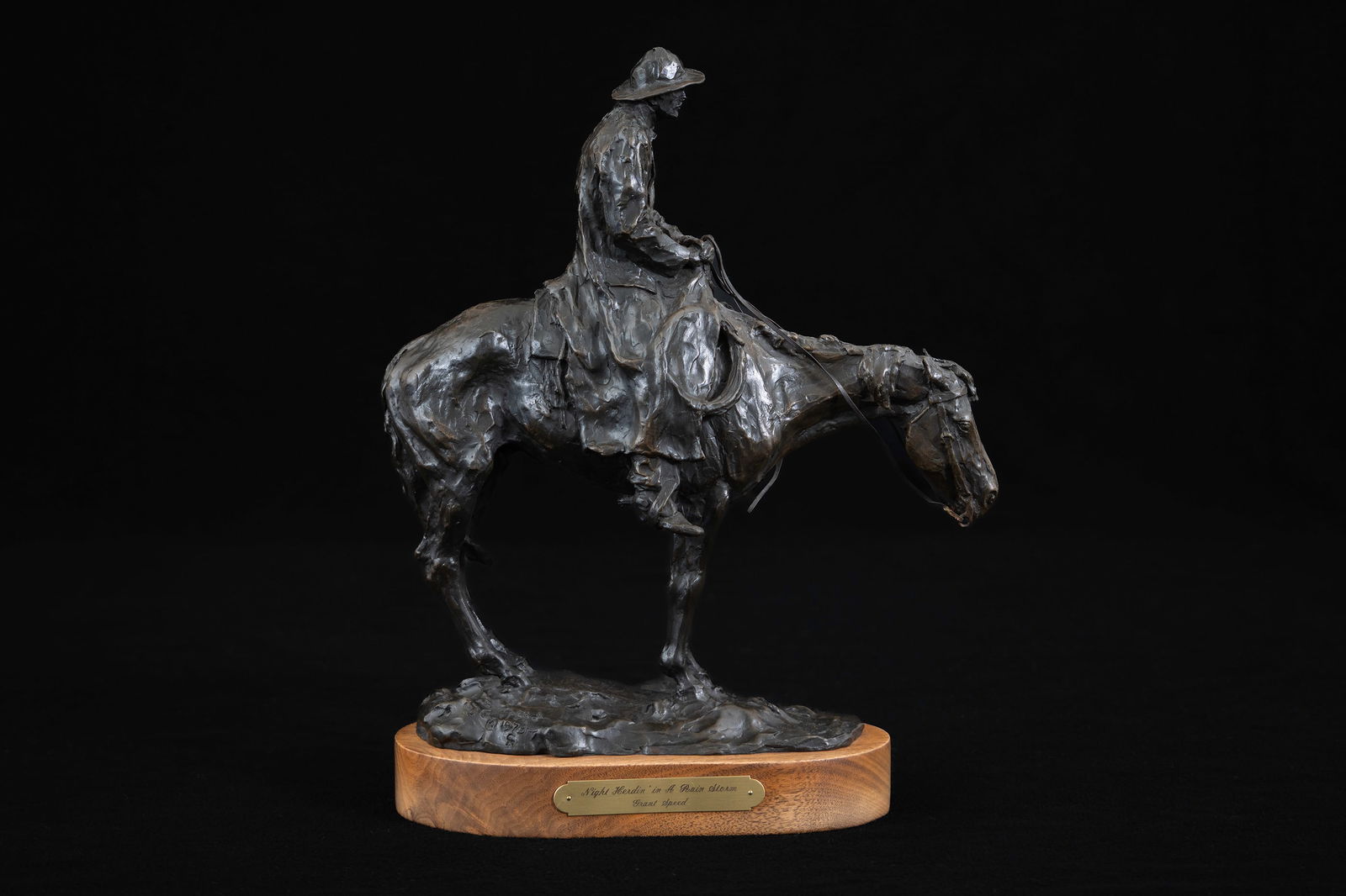 Grant Speed (Am. 1930-2011), Night Herdin' in a Rainstorm, 1973, Bronze (1 of 5)