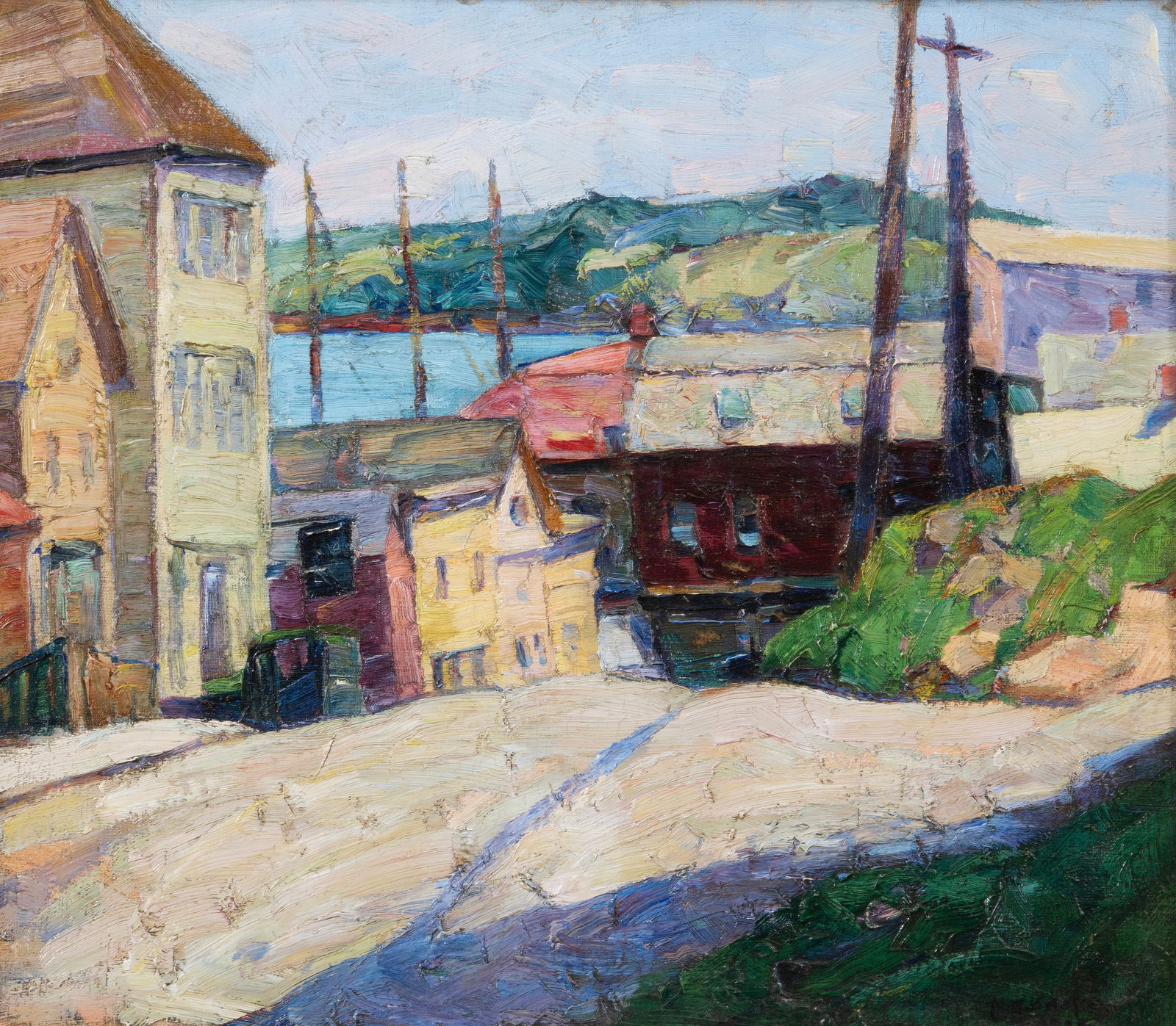 Nellie Augusta Knopf (Am. 1875-1962), Street Scene, 1928, Oil on canvas, framed (1 of 6)