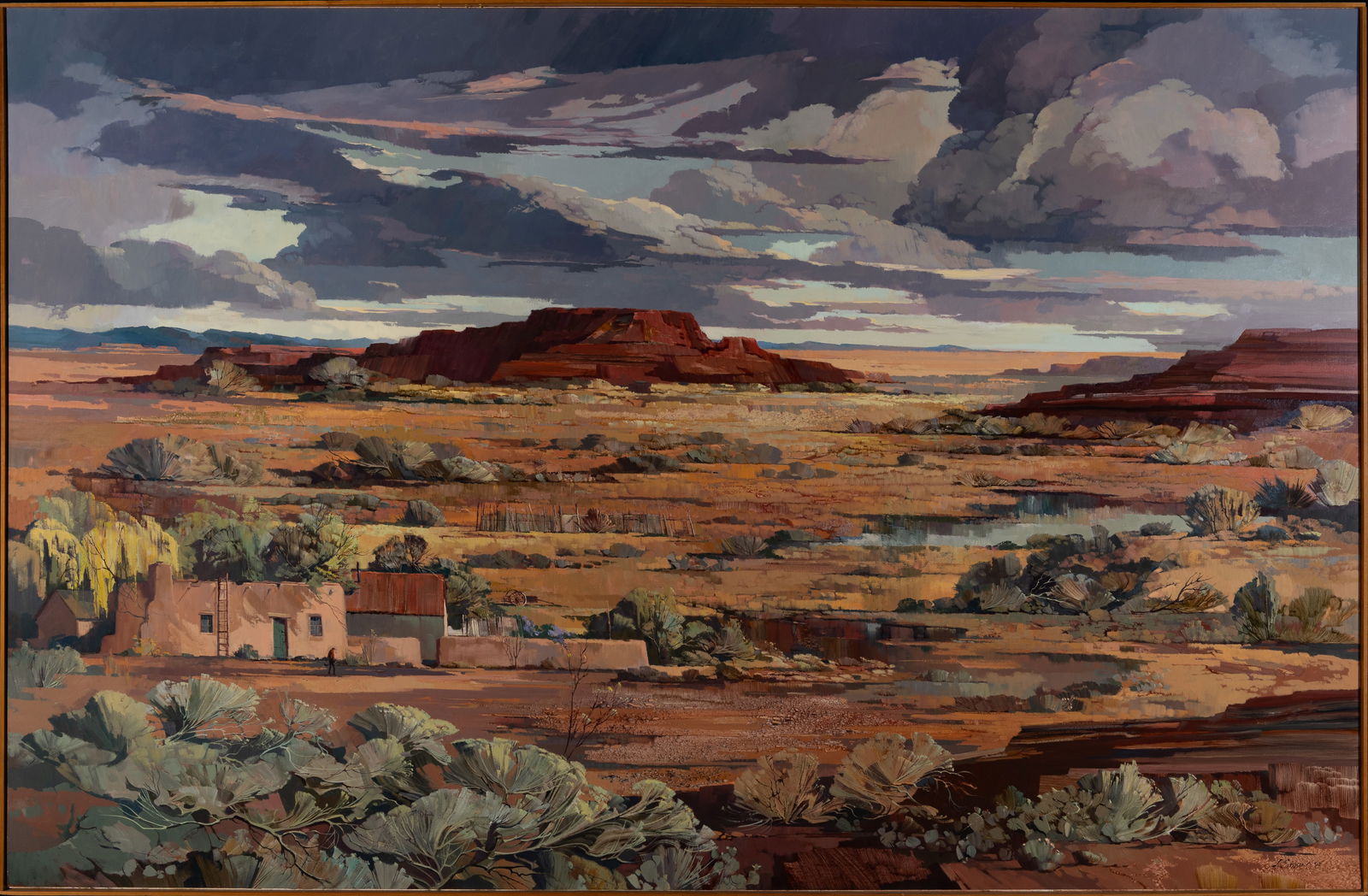 Laurence Sisson (Am. 1928-2015), Mesa, 1994, Oil on board, framed (1 of 4)
