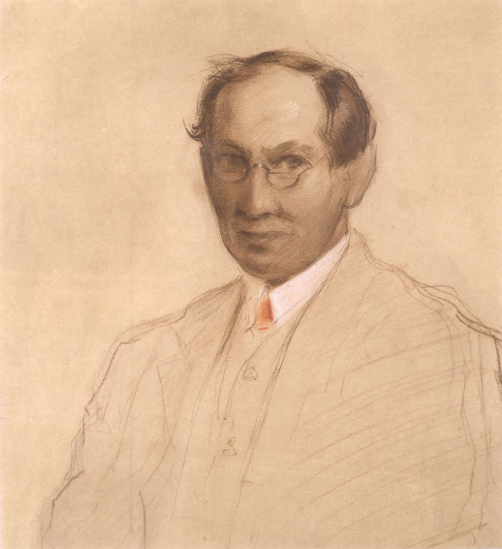Hermann Dudley Murphy (Am. 1867-1945), Portrait of an Artist, Pastel and conte on paper, framed (1 of 4)