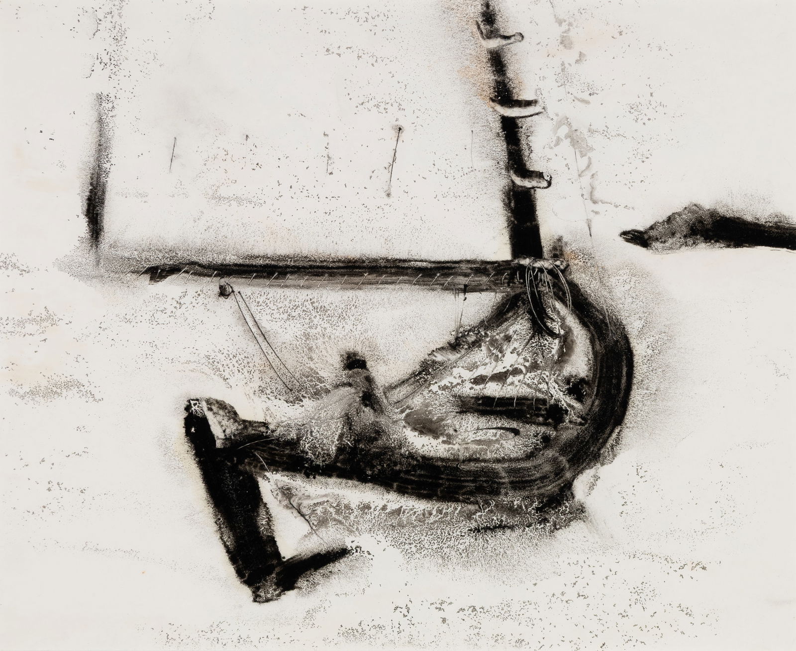 William Thon (Am. 1906-2000), At Sea, Ink on paper, framed under glass: William Thon (Am. 1906-2000) At Sea Ink on paper, framed under glass Unsigned 20 1/2" x 23 7/16" actual, 13 3/8" x 16 1/2" framed Provenance: Private collec