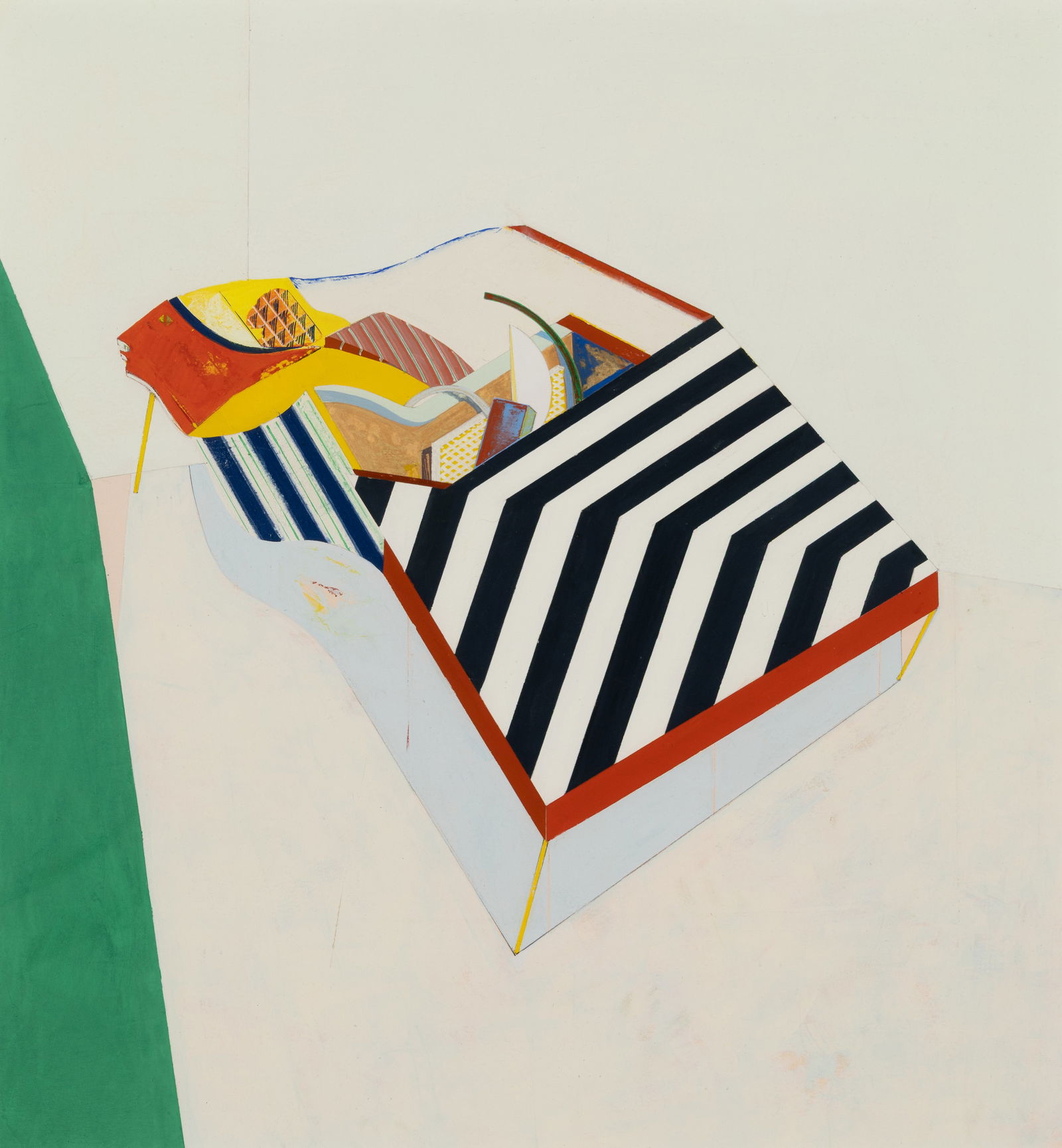 Frederick Lynch (Am. 1935-2016), Abstract Piano , Tempura on paper, framed under glass: Frederick Lynch (Am. 1935-2016) Abstract Piano Tempura on paper, framed under glass Unsigned, exhibition label on backing 15 1/2" x 14 1/2" sight, 25 3/8" x 23 3/4" framed