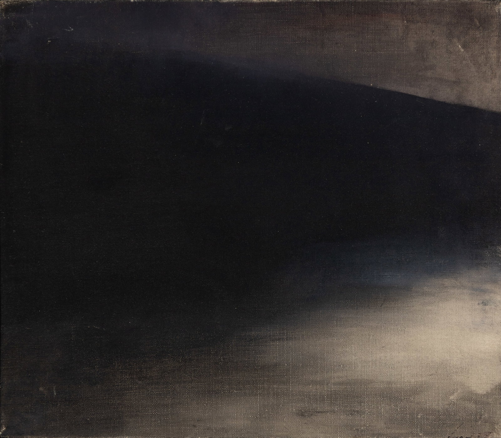 Dozier Bell (Am. b. 1957), Moonlit Lake, Oil on canvas, framed: Dozier Bell (Am. b. 1957) Moonlit Lake Oil on canvas, framed Unsigned 13" x 15" actual, 15 3/8" x 17 1/4" framed Provenance: Private collection Saco, Maine</