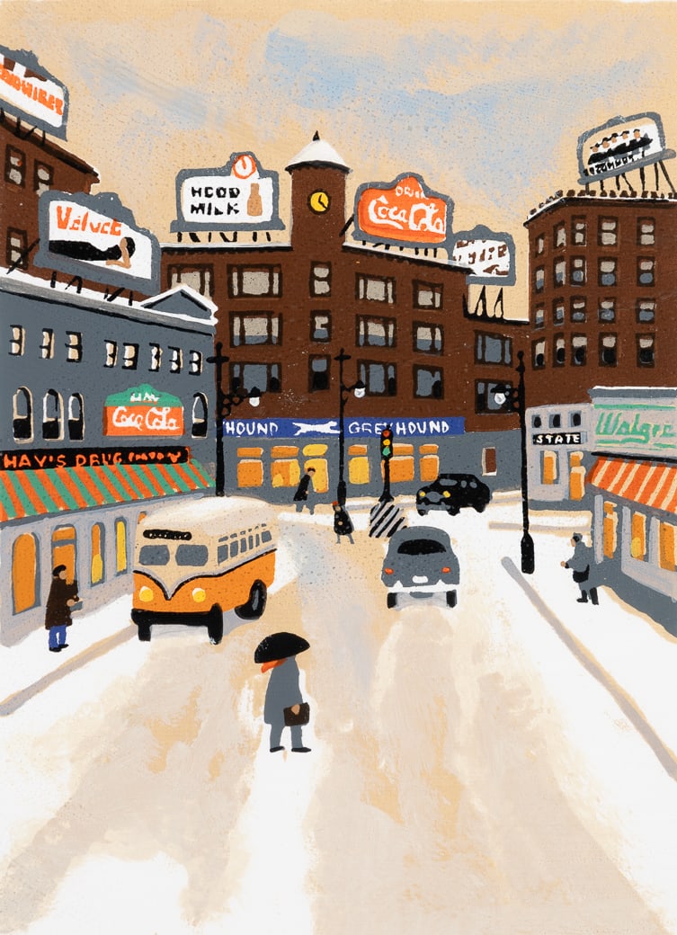 Jon Legere (Am. 1944-1996), "Signs of Portland", Silkscreen on paper, framed under glass: Jon Legere (Am. 1944-1996) "Signs of Portland" Silkscreen on paper, framed under glass Signed in pencil l.r., titled in pencil l.l., editioned "91/235" in pencil l.c. 13 1/2" x 10" sight, 21