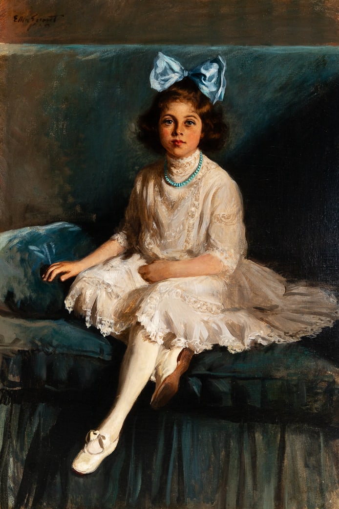 Ellen Emmet Rand (Am. 1875-1941), Young Girl in Blue and White (possibly of the Dorrance family), (1 of 8)