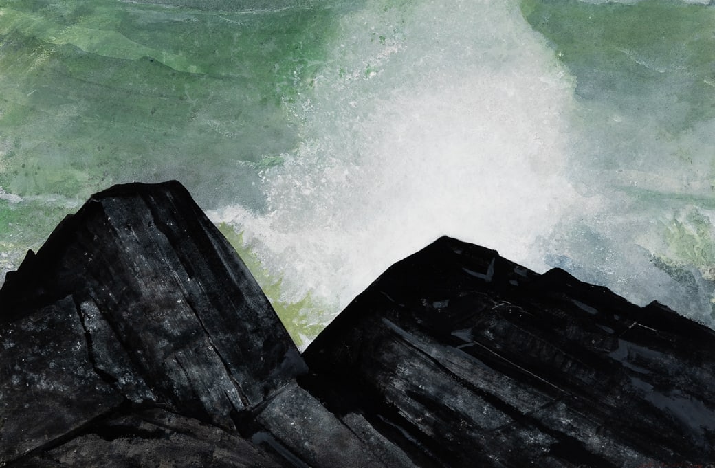 John W. McCoy (Am. 1910-1989), Southern Island, Watercolor on paper, framed under glass (1 of 4)
