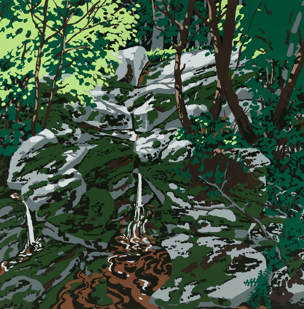 Neil Welliver (Am. 1929-2005), "Raymond's Stream" 1973, Silkscreen, unframed (1 of 5)