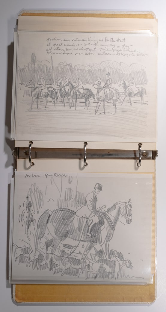 Ned Jacob (Am. 1938-2025), Sketchbook, Pencil on paper pages, total of 75 pages (1 of 8)
