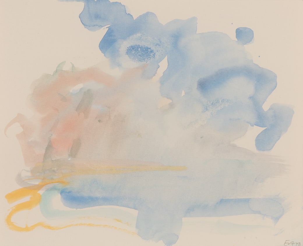 Eric Aho (Am. b. 1966), Colorful Clouds , Watercolor on paper, framed under glass (1 of 5)