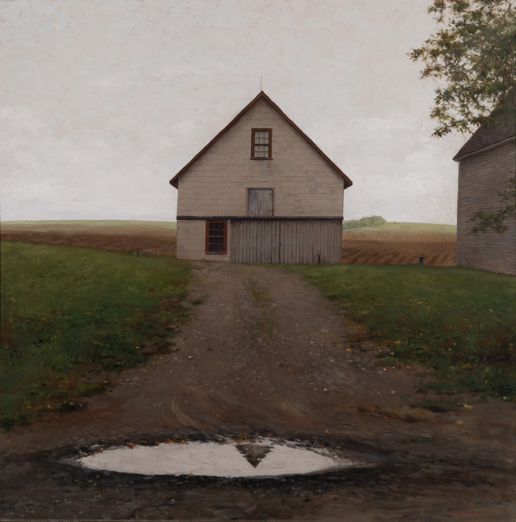 Linden Frederick (Am. b. 1953), "Aroostook Barn" 1993, Oil on linen, framed (1 of 5)
