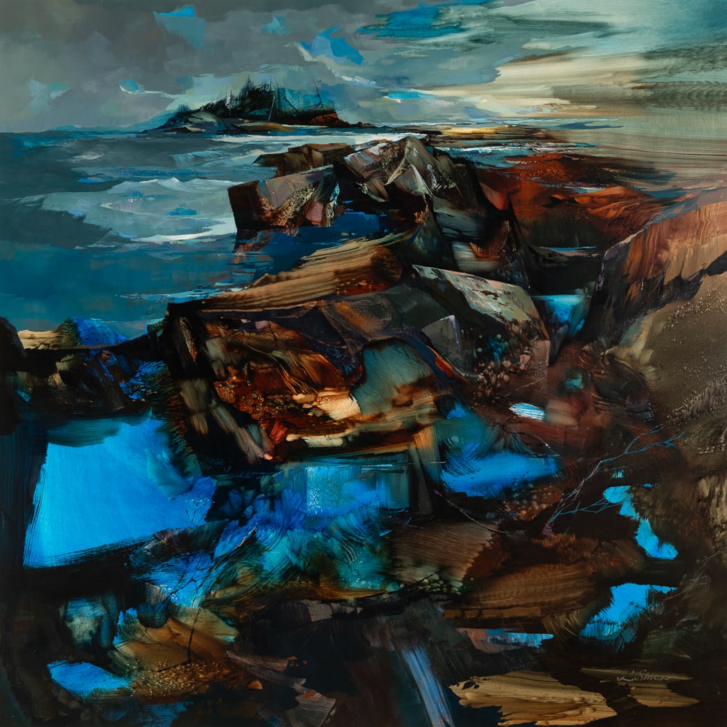 Laurence Sisson (Am. 1928-2015), Summer Storm, Oil on masonite, framed (1 of 5)