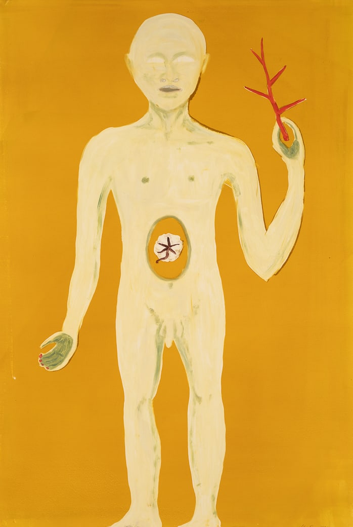 Alison Saar (Am. b. 1956), "Cotton Demon" 1994, Woodcut and lithograph on paper, framed under glass: Alison Saar (Am. b. 1956) "Cotton Demon" 1994 Woodcut and lithograph on paper, framed under glass Signed and dated in pencil l.r., titled in pencil l.c. 44 3/8" x 29 1/2" actual, 49" x 34 1/8