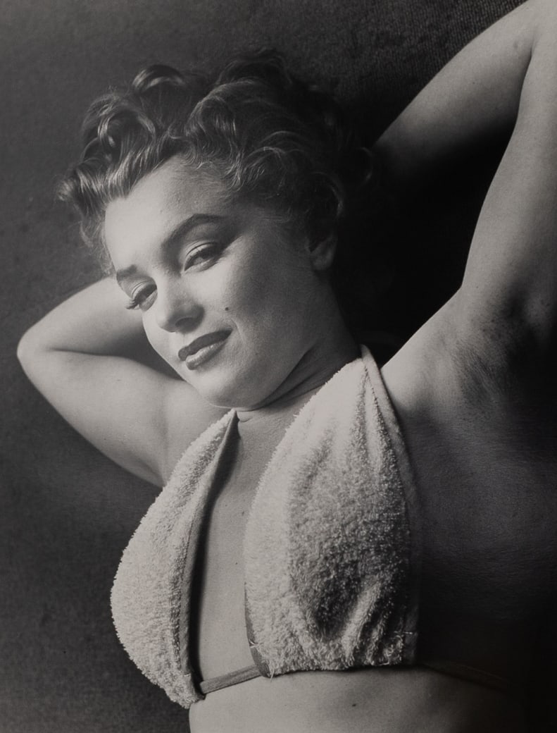 Philippe Halsman (Am. 1906-1979), Marilyn Flirting, Gelatin silver print, matted: Philippe Halsman (Am. 1906-1979) Marilyn Flirting Gelatin silver print, matted Editioned "12/250" and artist's stamp on verso 11" x 13 7/8" actual Provenance: <