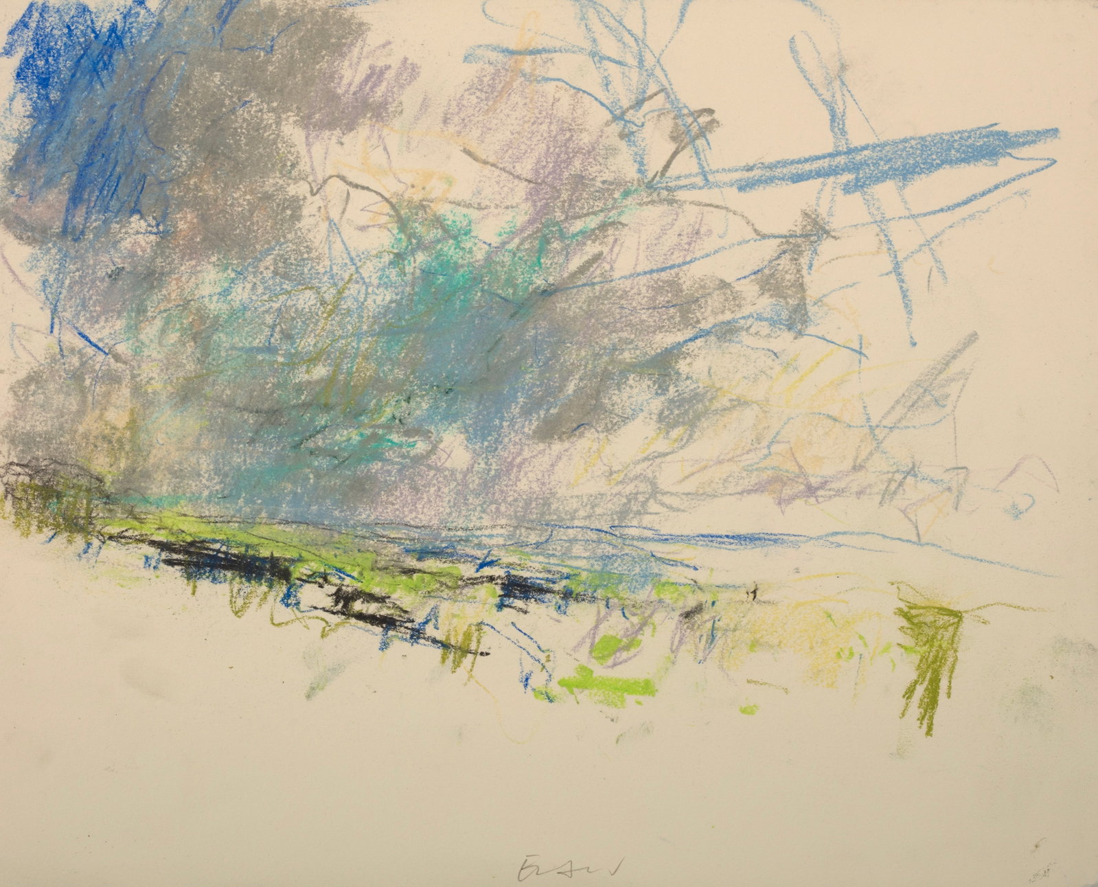 Eric Aho (Am. b. 1966), "Bonny Vale 7", Pastel on paper, framed under glass: Eric Aho (Am. b. 1966) "Bonny Vale 7" Pastel on paper, framed under glass Signed l.c., titled on verso 11" x 14" actual Provenance: Private collection Connec