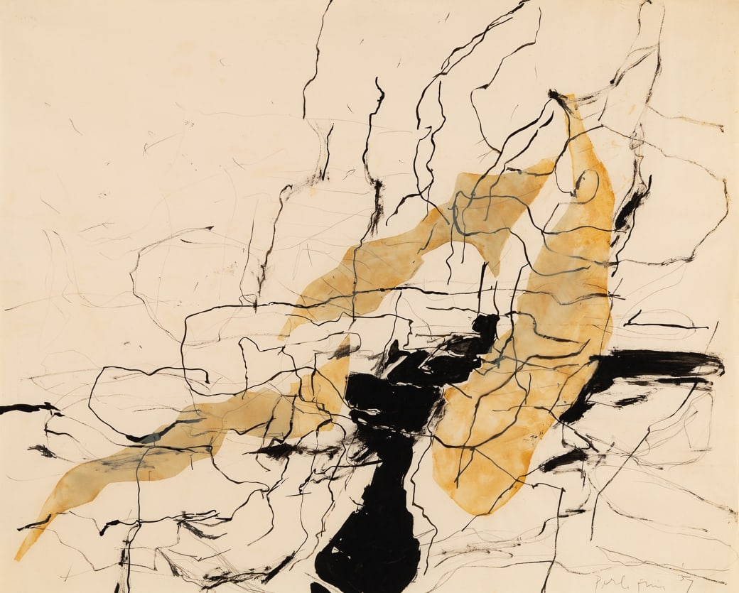 Perle Fine (Am. 1905-1988), Untitled, 1957, Ink and mylar on paper, framed under glass (1 of 7)